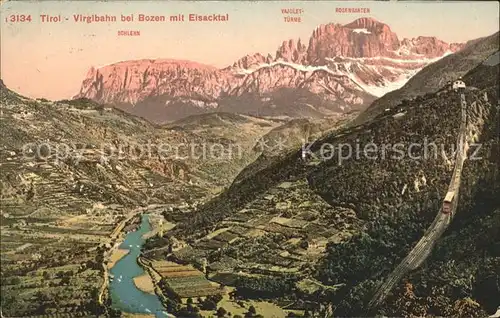 Bozen Suedtirol Tirol   Virgibahn bei Bozen mit Eisacktal Kat. Bozen Suedtirol