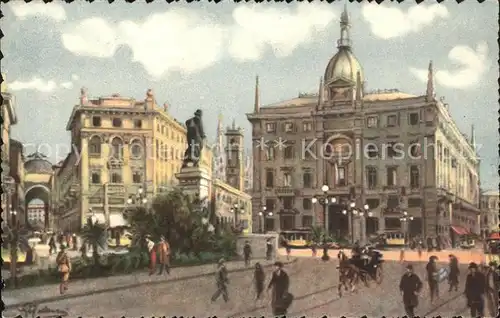 Milano Piazza Cordusio e Monumento a Parini Kat. Italien