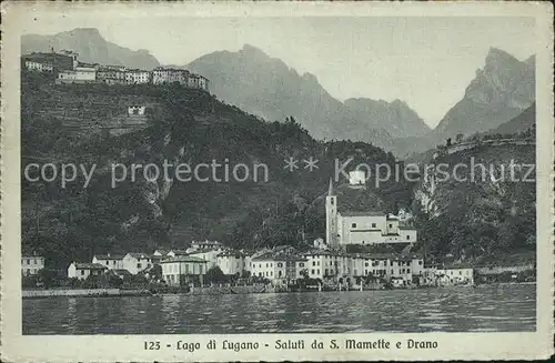 Lago di Lugano S. Mamette e Drano Kat. Italien