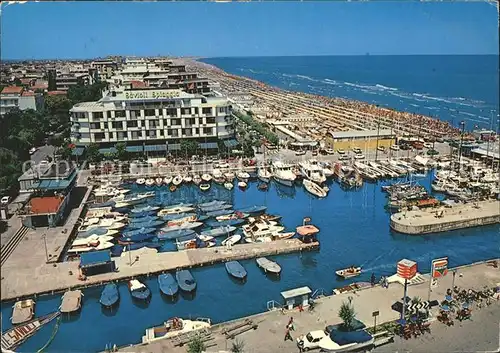 Riccione Hafen und Hafenkanal darsena e porto canale Kat. Italien