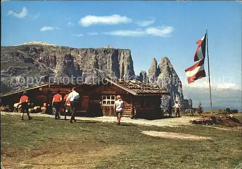 Dolomiten Alpe di Siusi lo Sciliar Seiseralm der Schlern Kat. Italien