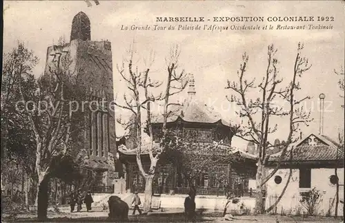 Exposition Coloniale Marseille 1922  Grande Tour de l Afrique Occidentale Restaurant Tonkinois Kat. Marseille