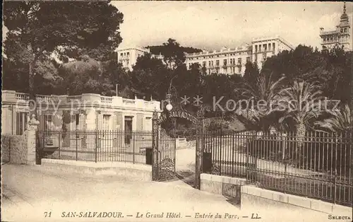 San Salvadour Grand Hotel Entree du Parc