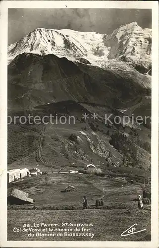 Le Fayet Col de Voza Chemin de fer du Glacier de Bionnassay Kat. Saint Gervais les Bains