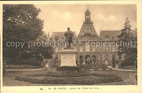 Le Havre Jardin de l Hotel de Ville Statue Monument Kat. Le Havre