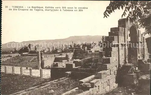 Tebessa Basilique Ruinen Antike Kat. Algerien