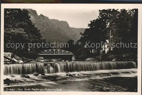 Bodetal Harz Partie am Hubertusbad Kat. Treseburg