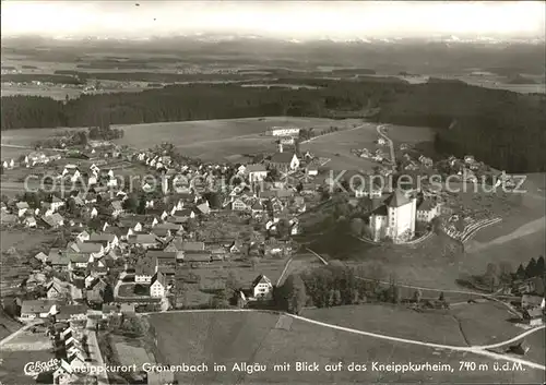 Groenenbach Bad Fliegeraufnahme mit Kneippkurheim Kat. Bad Groenenbach