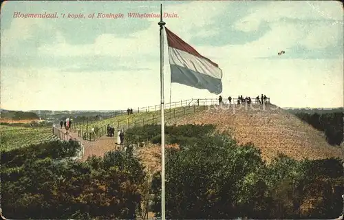 Bloemendaal Kopje of Koningin Wilhelmina Duin Flagge Kat. Niederlande