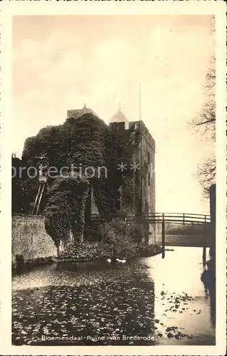 Bloemendaal Ruine van Brederode Schloss Mittelalter Kat. Niederlande
