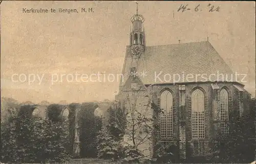 Bergen aan Zee Kerkruine Kirche Ruine / Niederlande /