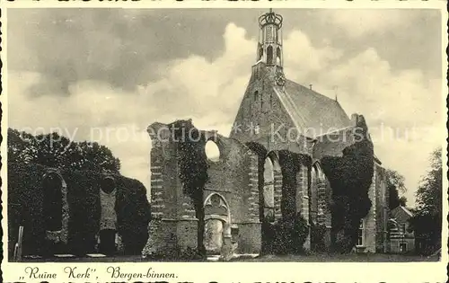 Bergen aan Zee Ruine Kerk Kirche Ruine / Niederlande /