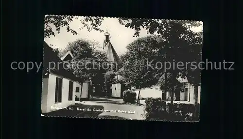 Bergen aan Zee Karel de Grotelaan met Ruine Kerk / Niederlande /