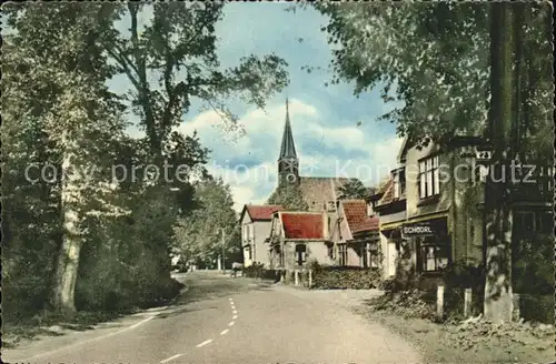 Schoorl Strassenpartie Kirche Kat. Bergen Niederlande