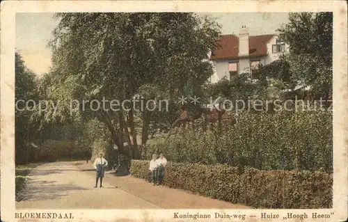 Bloemendaal Koninginne Duin weg Huize Hoogh Heem Kat. Niederlande