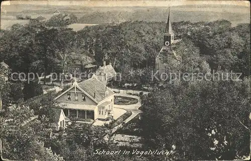 Schoorl in vogelvlucht Kerk Kirche Kat. Bergen Niederlande