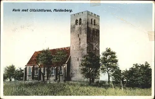 Muiderberg Kerk met Uitzichttoren Kirche Aussichtsturm Kat. Niederlande