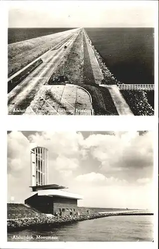 Afsluitdijk Panorama richting Friesland Monument Kat. Niederlande