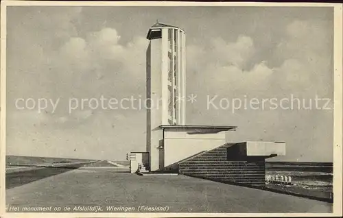 Wieringen Het Monument op de Afsluitdijk Kat. Niederlande