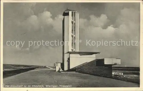 Wieringen Het Monument op de Afsluitdijk Relief Kat. Niederlande