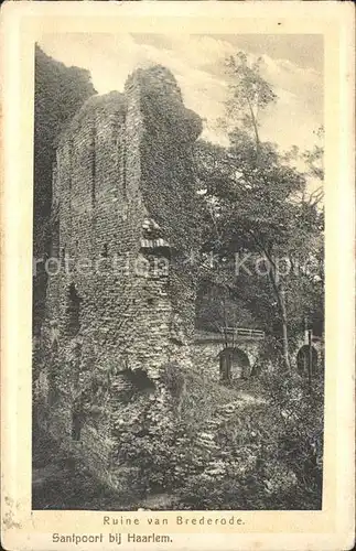 Santpoort Noord Ruine van Brederode / Velsen /