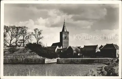Naarden Bussum Gezicht bij de Nieuwe Haven Kerk Paaswandeling 1948 Kat. Bussum