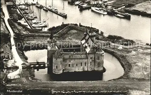 Muiderslot Schloss Hafen Fliegeraufnahme