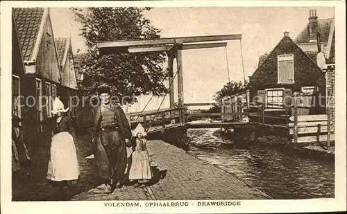 Volendam Ophaalbrug Drawbridge Zugbruecke Kat. Niederlande