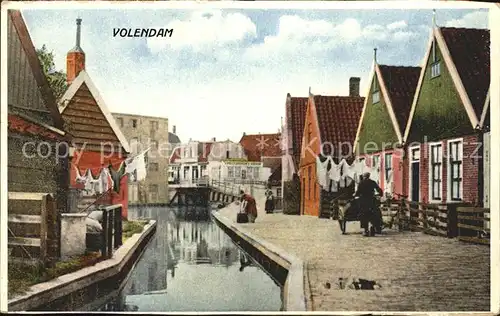 Volendam Dorfpartie Kanal Kat. Niederlande