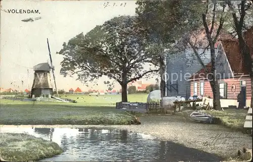 Volendam Bauernhaus Windmuehle Kat. Niederlande