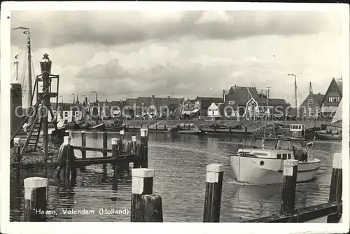 Volendam Haven Hafen Motorboot Kat. Niederlande