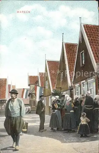 Marken Niederlande Bewohner des Dorfes Kat. Niederlande