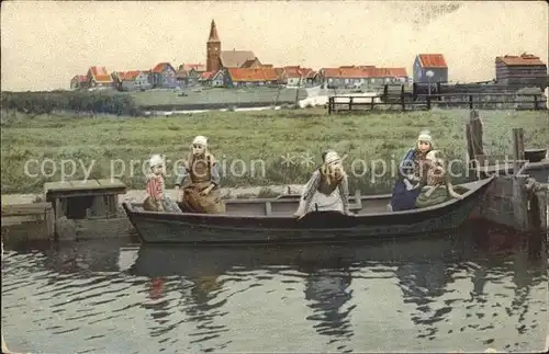 Marken Niederlande Gesamtansicht Boot Wasserstrasse Serie 79 Nr. 1945 Kat. Niederlande