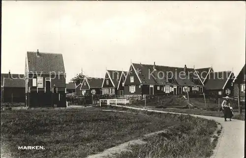 Marken Niederlande Teilansicht des Inseldorfes Kat. Niederlande