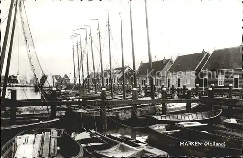 Marken Niederlande Hafen Boote Kat. Niederlande