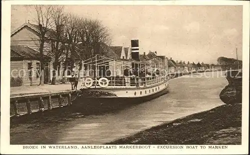 Broek Waterland Aanlegplaats Markerboot Ausflugsboot Kat. Broek