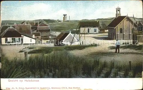 Huisduinen Dorfpartie Kirche Kat. Niederlande