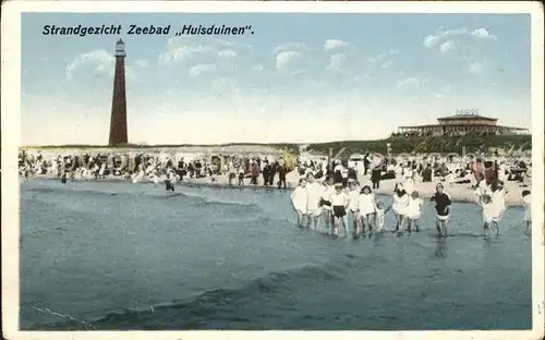Huisduinen Strandgezicht Zeebad Leuchtturm Kat. Niederlande