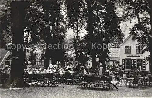 Naarden Bussum Gedeelte terras met Pannekoekenhuis Oud Valkeveen Speelpark Kat. Bussum