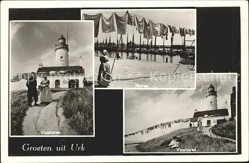 Urk Vuurtoren Haven Leuchtturm Kat. Niederlande