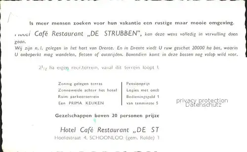 Schoonloo Hotel Cafe Restaurant De Strubben