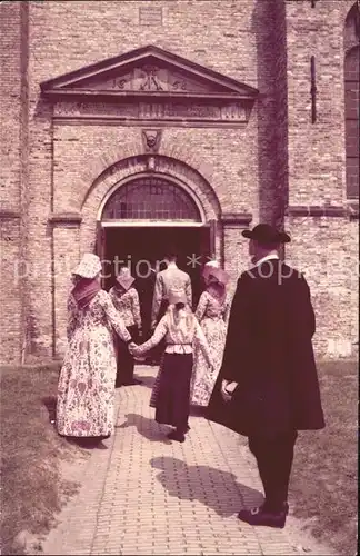 Hindeloopen Kirchgang Kat. Niederlande