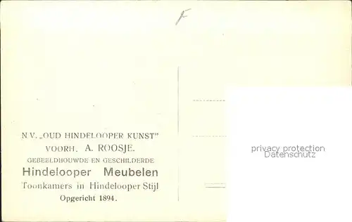 Hindeloopen Toonkamers Opgericht 1894 Hindelooper Meubelen Kat. Niederlande