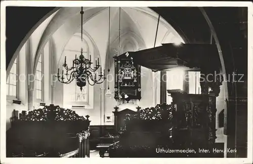 Uithuizermeeden Interieur Herv Kerk Kirche Kanzel