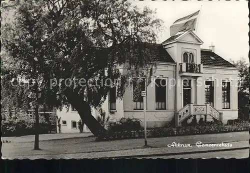 Akkrum Gemeentehuis Fahne Kat. Niederlande