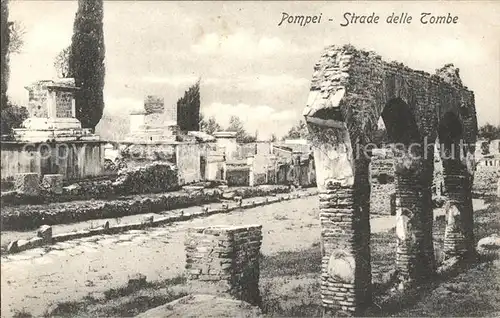 Pompei Strade delle Tombe Ruinen
