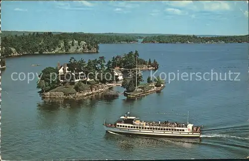 Ontario Canada Zavikon Island St Lawrence Seaway Ferry Boat aerial view Kat. Kanada