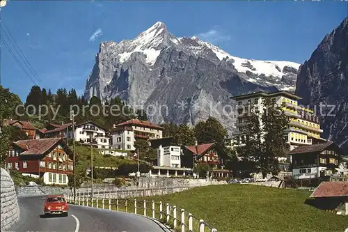 Grindelwald Ortspartie mit Wetterhorn Berner Alpen Kat. Grindelwald