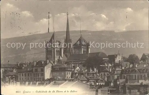 Geneve GE Cathedrale de St Pierre et le Saleve Kat. Geneve