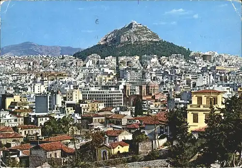 Athenes Athen Lykabettus Stadtberg Kat. Griechenland